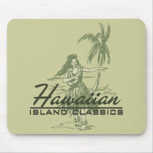 Tradewinds Hawaiian Island Hula Girl Bright Mousepad