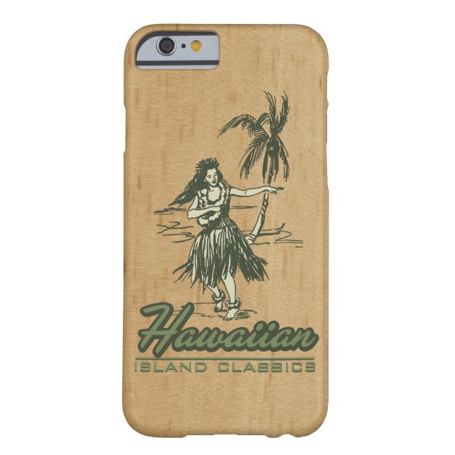 Tradewinds Hawaiian Island Hula Girl Imitats Wood Case-Mate iPhone Hülle (Rückseite)