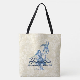 Tradewinds Hawaiian Island Hula Hibiskus Beach Bag