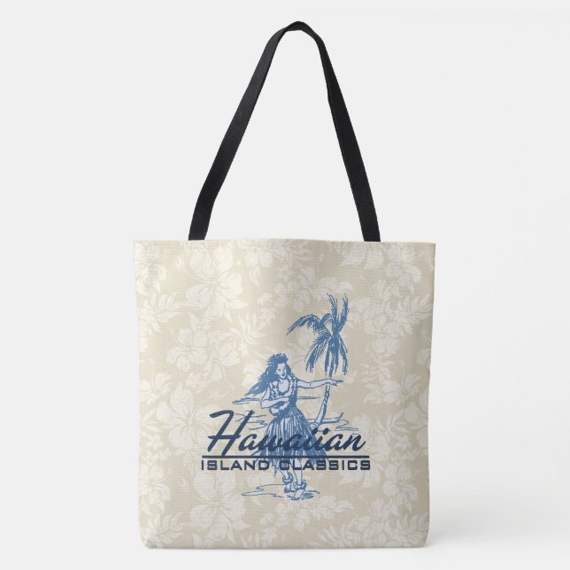 Tradewinds Hawaiian Island Hula Hibiskus Beach Bag (Vorderseite)