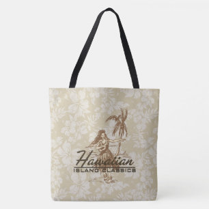 Tradewinds Hawaiian Island Hula Hibiskus Beach Bag