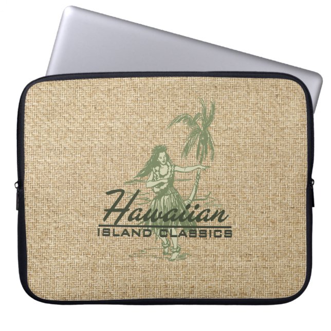 Tradewinds hawaiischer Hula Mädchen-NeoprenWetsuit Laptopschutzhülle (Vorderseite)