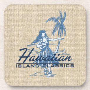 Tradewinds Hula Mädchen-hawaiische Getränkeuntersetzer