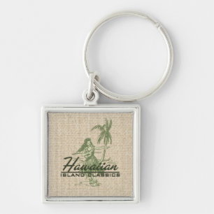 Tradewinds Hula Mädchen Vintage Hawaiian Schlüssel Schlüsselanhänger