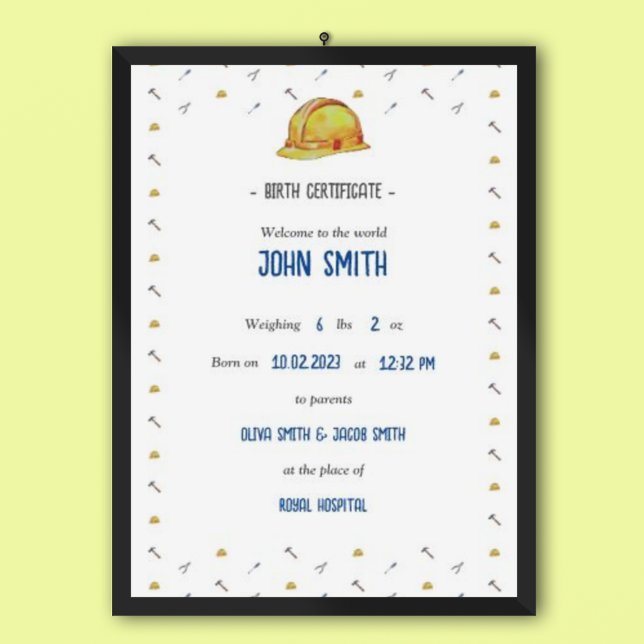 Tradie Baby-Gedenkbrief-Poster Poster (Von Creator hochgeladen)