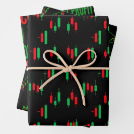 Trading Chart Pattern Streetwear Red Green Candle Geschenkpapier Set