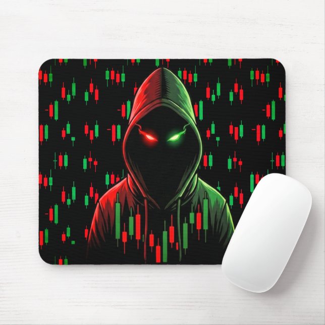 Trading Chart Pattern Streetwear Red Green Candle Mousepad (Mit Mouse)