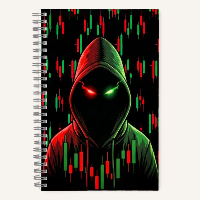 Trading Chart Pattern Streetwear Red Green Candle Notizbuch (Vorderseite)