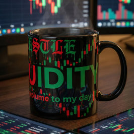 Trading Chart Pattern Streetwear Rot Grün Kerze Tasse
