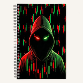 Trading Chart Pattern Streetwear rote grüne Kerze Notizbuch
