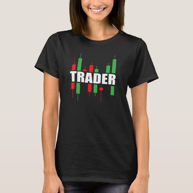 Trading Japanischer Candlestick Chart Forex Swing  T-Shirt (Vorderseite)