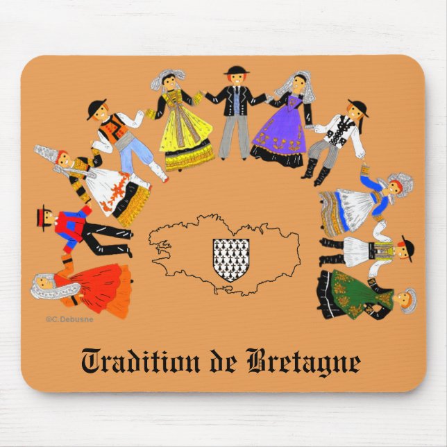 Tradition der Bretagne, Frankreichs Mousepad (Vorne)