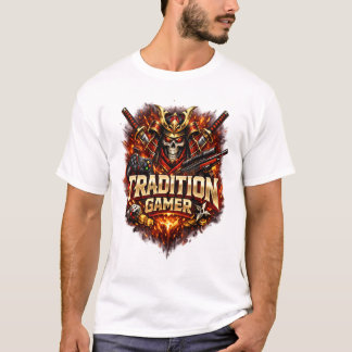 Tradition Gamer: Epischer Samurai-Skull-Krieger &  T-Shirt