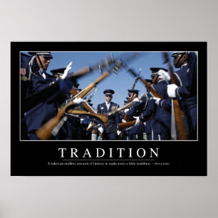 Tradition: Inspirierend Zitat Poster