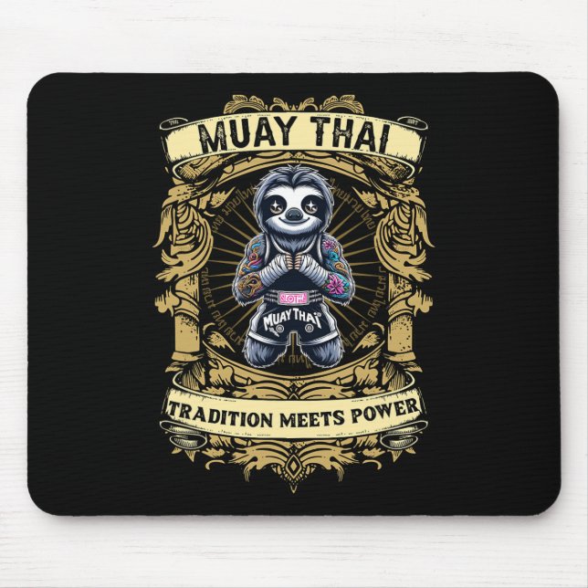 Tradition trifft auf Kraft - Kickboxen und Muay Th Mousepad (Vorne)