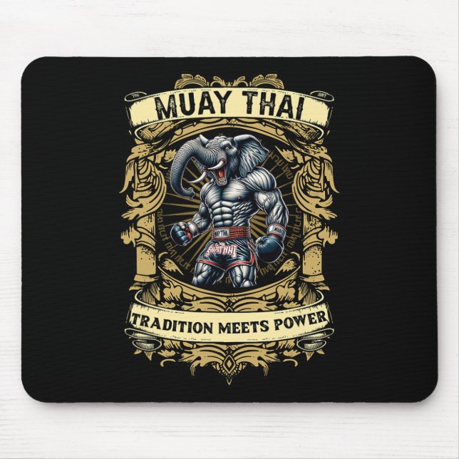 Tradition trifft auf Kraft - Kickboxen und Muay Th Mousepad (Vorne)