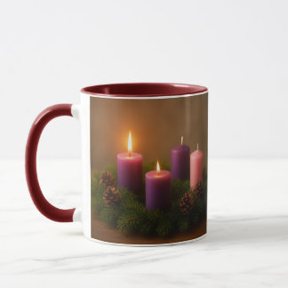 Traditional Advent Wreath Second Sunday Tasse