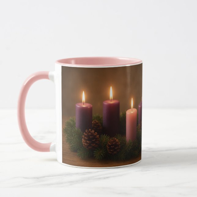 Traditional Advent Wreath Third Sunday Tasse (Links)