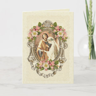 Traditional Catholic Elegant Vintage Wedding Einladung