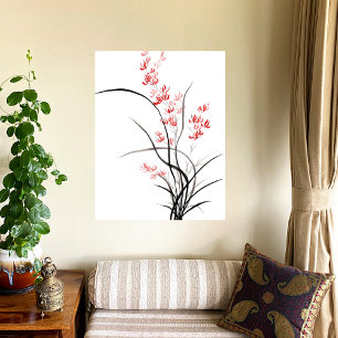 Traditional Chinese Iris - one Leinwanddruck