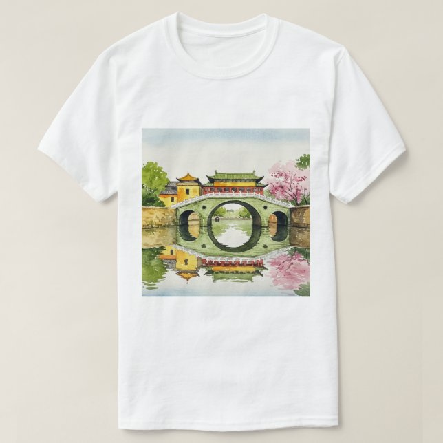 Traditional Chinese landscape T-Shirt (Design vorne)