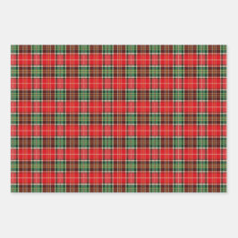 Traditional Christmas Plaid Geschenkpapier Set