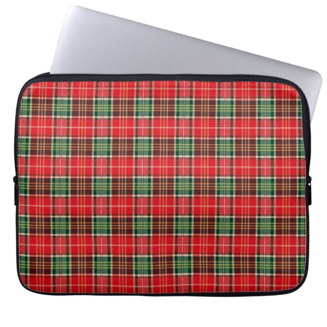 Traditional Christmas Plaid Laptopschutzhülle (Vorderseite)