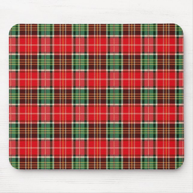Traditional Christmas Plaid Mousepad (Vorne)
