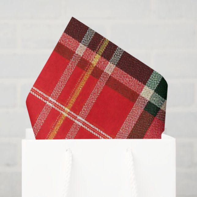 Traditional Christmas Plaid Seidenpapier (Geschenktüte)