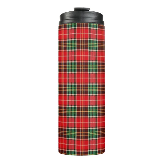 Traditional Christmas Plaid Thermosbecher (Vorderseite)