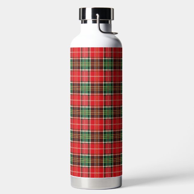 Traditional Christmas Plaid Trinkflasche (links)
