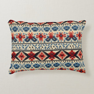 Traditional Folk Embroidery Stripe  Pattern Dekokissen