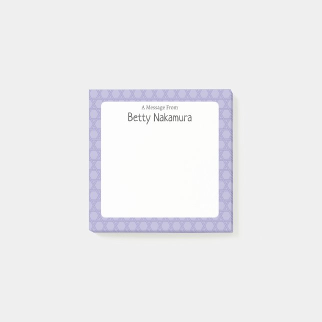 Traditional Japanese Lattice Pattern Post-it Klebezettel (Vorderseite)