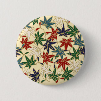 Traditional Japanese Maple Leaf Patterns Button