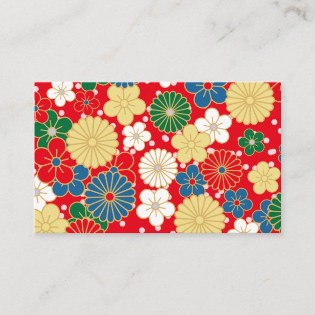 Traditional Japanese Patterns Visitenkarte (Vorderseite)