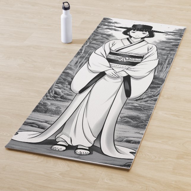 traditional kimono girl woman hat manga yogamatte (Beispiel)