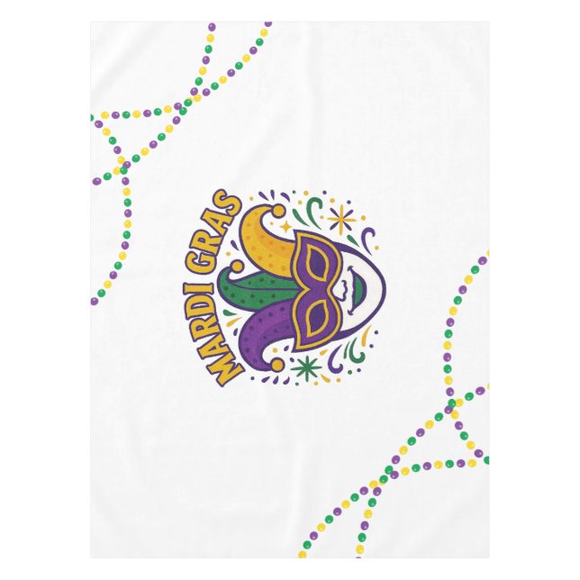 Traditional Mari Gras colored mask Tischdecke (Vorderseite)