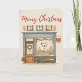 Traditional Merry Christmas Bakery Card Freshly Karte