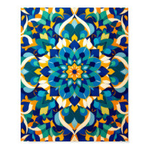 Traditional Moroccan Zillij Geometric Tile Pattern