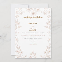 Traditional Norwegian Rosemaling Wedding Invitatio Einladung