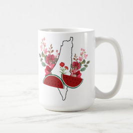 Traditional Palestine elements in palestine map Kaffeetasse