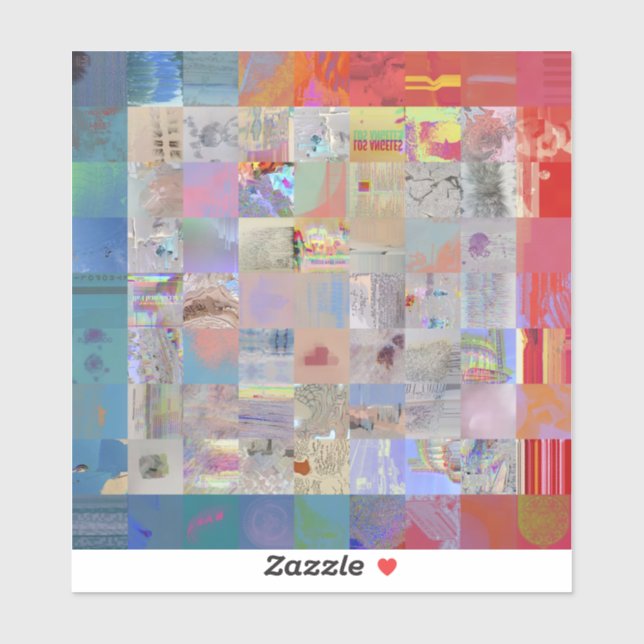 Traditional Patchwork Geometric Gift Wrap Aufkleber (Blatt)