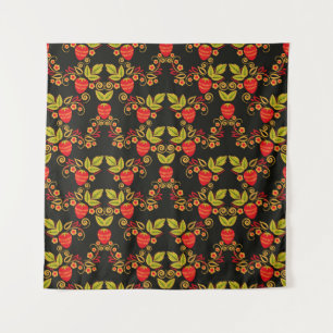 Traditional Russian seamless pattern with berries Wandteppich