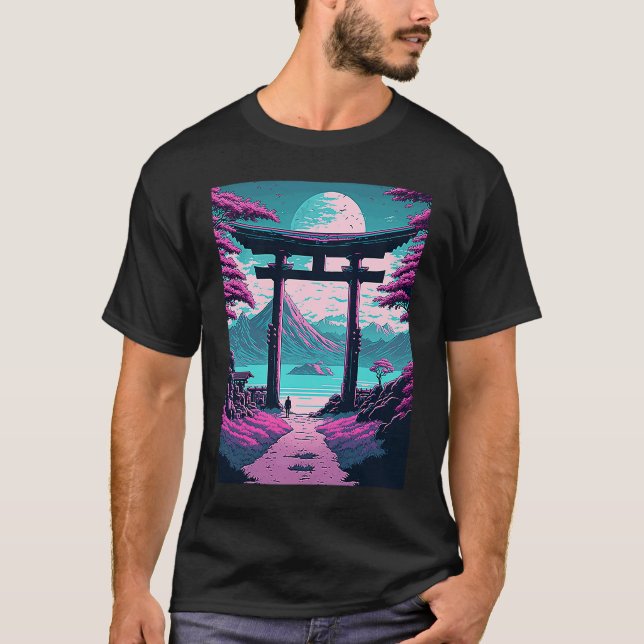 Traditional Shrine Japan T-Shirt (Vorderseite)