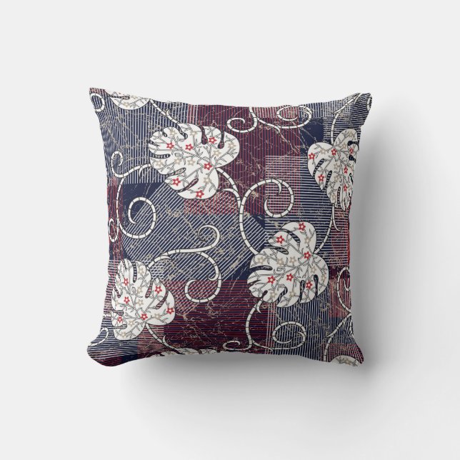 traditional stripes and leaves pattern kissen (Vorderseite)