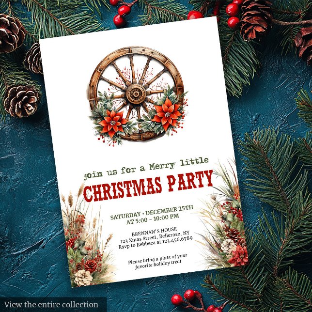 Traditional Western Christmas party invitation Einladung (Traditional Western Christmas party invitation

)