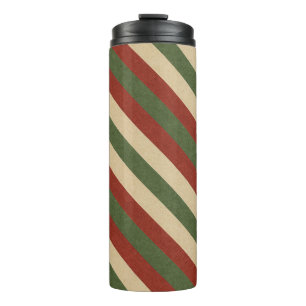 traditionell bunt gestreifte Weihnachten Thermosbecher
