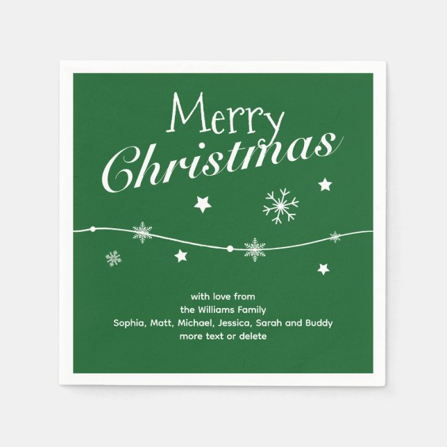 Traditionell - Classic Green - Christmas Napkins Serviette (Vorderseite)