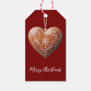 Traditionell dekorierte Weihnachtsfeiertage Geschenkanhänger