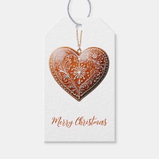 Traditionell dekorierte Weihnachtsfeiertage Geschenkanhänger (Vorderseite)